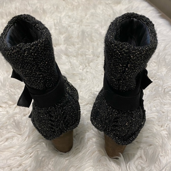 Not Rated Black Sweater Boots with Heels size 7 - Picture 3 of 4